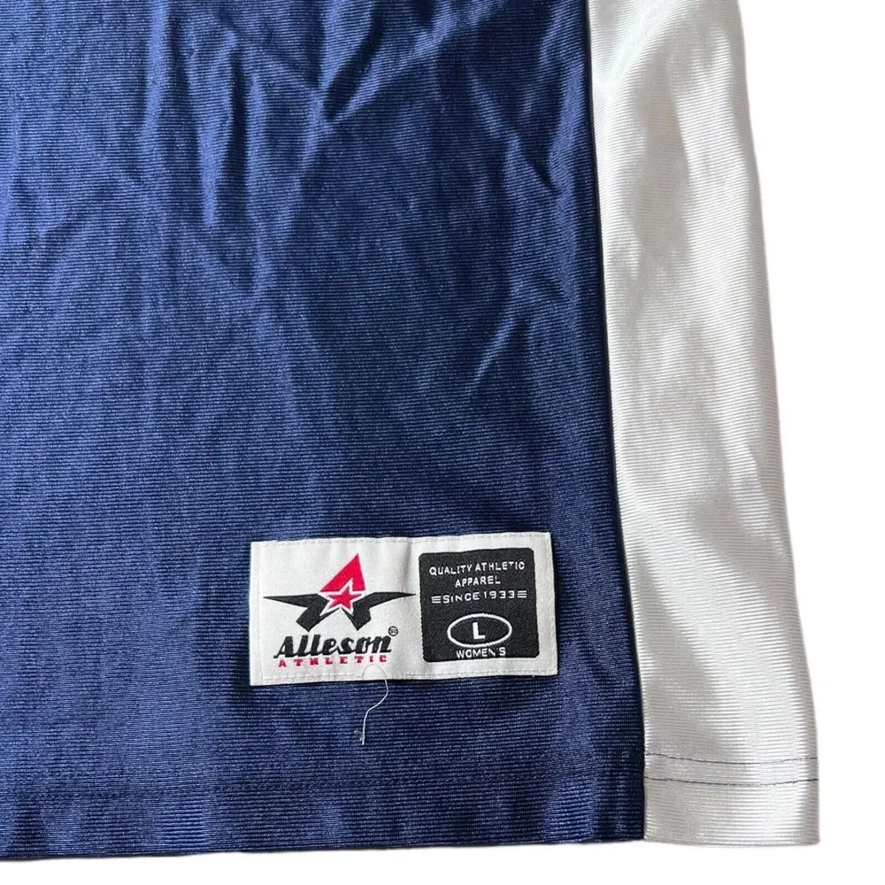 Alleson Athletic Tribe Dark Blue Basketball Jersey #5 Women’s Size L, USA Made.